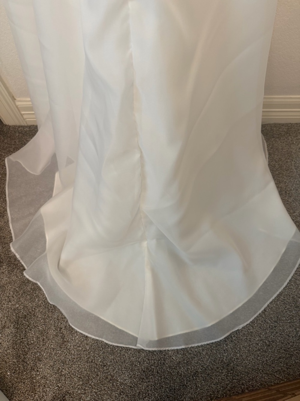 Vintage 1970s Wedding Dress - Prairie Boho Long Sleeved Bridal Gown with Bustle - Picture 7 of 14